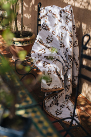 Parent and Child Blanket in White