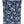 A navy blue blanket or throw with an all-over white floral and vine pattern, shown hanging flat against a plain white background.